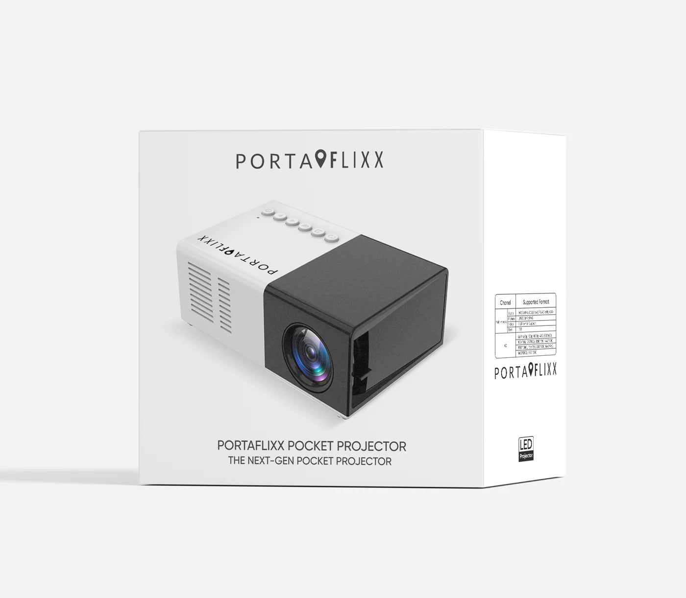 Portaflixx - Mini proyector 4k con Wifi y Bluetooth, rotación de 180° y  Keystone automático, proyector portátil de pantalla de 130 pulgadas para