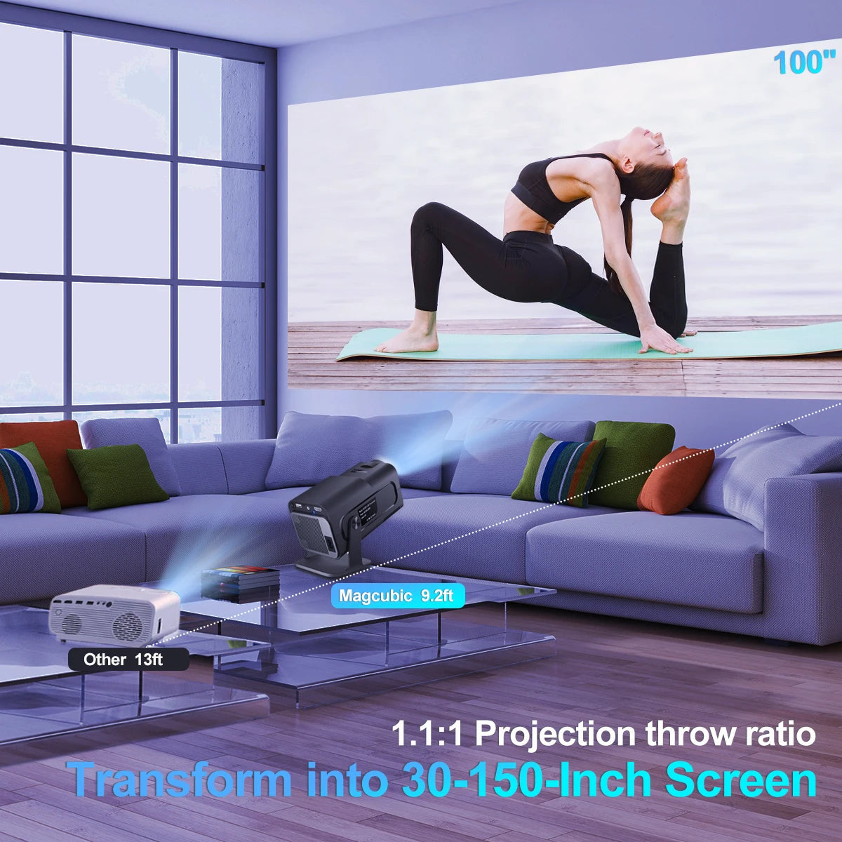 Portaflixx™ Spotlight PRO: Ultimate Home Cinema Anywhere in FHD